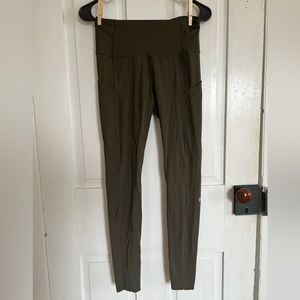 Lululemon Fast and Free Tight Dark Olive size 6 W5BXUS